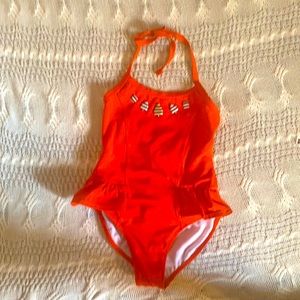 Orange Girls Swimsuit